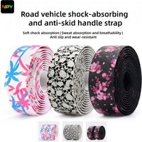 NPY 1Pair Cherry Blossom Road Bike Handlebar Tape Anti Slip Silica Gel Shock Absorption Cycling Bar Tape Bicycle Accessories