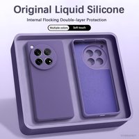 Original Soft Phone Case for OnePlus 12 12R 5G Funda Square Shockproof Liquid Silicone Camera Protection High Qualtiy Back Cover