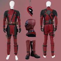 Dead Cosplay Pool Cosplay Boys Adult Men Fantasy Outfits Male Superhero Disguise Costume Gloves Halloween Roleplay Fantasia Suit