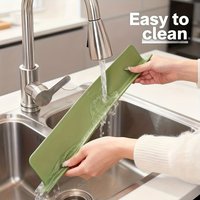 Silicone Sink Splash Guard Strong Suction Slip Easy Clean Block Water Splas Protect Countertop Home Kitchen Restaurant Daily Use