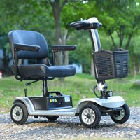 4 Wheel Electric Scooter Lightweight Folding Powered Mobility Scooter for Adult Seniors with Ergonomic Seat removable battery