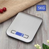 10/5kg 1g Portable Kitchen Scale Coffee Electronic Scale Stainless Steel Surface LCD Backlit Kitchen Food Scales Weighing Tool