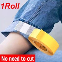 1roll of strong adhesive fabric tape, no cutting and no marking change pants leg sticker, used for fabric and clothing seam fre