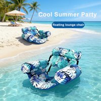Inflatable Floating Lounger Chair for Adult, Foldable Pool Float Bed Water Hammock Recliner for Swimming Pool,Lake,Beach Summer