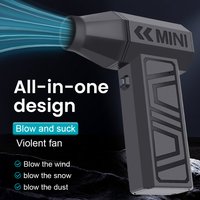 Car Blowing Snow Turbo Fan Type-C Charging Electric Air Duster Cleaning Jet Blower Tool 130000RPM 4 Gears adjustable