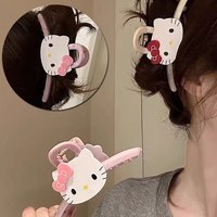 INS Style Sanrio Kitty Sanrio Hair Clip Korean Cartoon Large Hair Claw Headdress Accessory Clamp Girls Birthday Gift kawaii