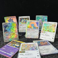 Anime Ptcg Proxy Tcg Collectible Cards Eevee Mew Snorlax Gengar Ditto Shiny Special Art Rare Holo Foil Graded Cards Gift