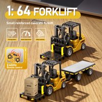 1:64 Alloy Remote Control Forklift & Trailer, 2-in-1 Bluetooth APP Engineering Toy, simulation Model Car Perfect Gift for Kids