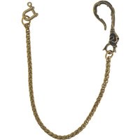 AliExpress NONE Punk 40cm Soild brass Pants bike Wallet snake Chain Keychain large skull U Buckle Clips Hook Cowboy Belt key Chains