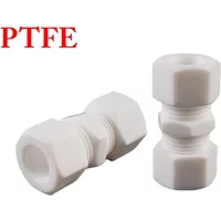 2 3 4 6 8 10 12 14 16 -45mm 1/16 "1/8" 1/4 "3/8" 1/2 "3/4" 1 "Zoll Rohr oder gleich Kompression verschraubung ptfe Koppler Anschluss labor