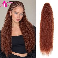 Extensions capillaires synthétiques Yaki crépues et bouclées, 20-28 pouces, Afro doux, Crochet ombré, coiffure Marly pour femmes noires