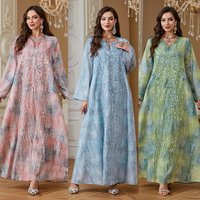 Dress Women Eid Abaya Party Dresses Morocco Muslim Kaftan Jalabiya Sequins Abayas Ramadan Vestidos Dubai Islam Arab Long Robe