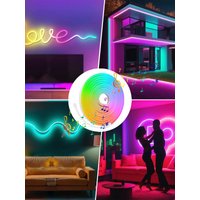 12V 24V RGB Neon LED Strip 84LEDs/M Smart Music Sync DIY APP RGBIC Addressable Pixel Tube Tape Rope Bluetooth WIFI Magic Home