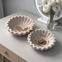 2pcs Lace Storage Bowl Silicone Mold, Can Be Made Into Jewelry Storage Bowl, Candle Holder, Home Decoration Silicone Mold