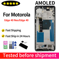 6.55“AMOLED For Motorola Moto Edge 40 Neo / Edge40 LCD Display Touch Screen Digitizer XT2307-1 XT2303-2 Display With Frame