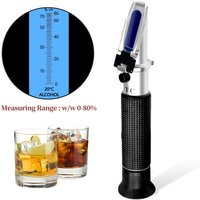 Alcohol Refractometer Handheld 0-80% ATC Spirits Tester Meter Alcoholometer Liquor Wine Content Tester Without Box