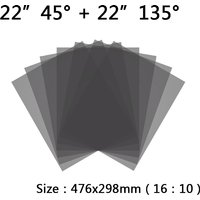 2PCS New 22 inch polarizing film 22inch 45°/ 135° 0 degree 45degree 476x298mm Monitor LCD LED Polarizer Polarizing Film Sheets