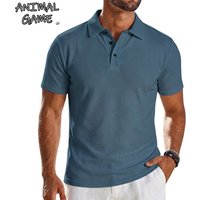 Sommer Herren Kurzarm T-Shirt mit Kragen Einfarbiges Leichtes Poloshirt Atmungsaktives Streetwear Eisseide Polo Schnell Trocknende Hemden für Männer