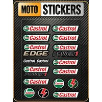 FOR CASTROL Waterproof Reflective Scratch Cover Sticker Universal Decor Decal For Car Motorcycle Helmet Refrigerator Water Cup