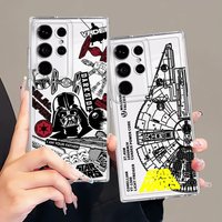 Case for Samsung Galaxy S26 S23 Ultra S24 Note 20 Ultra 10 S25 Edge S21 S20 Plus S22 FE Phone Cover Star Wars Darth Vader
