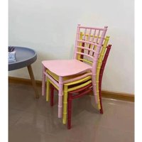 5pcs Chiavari Modern Plastic Chair for Kids Transparent Furniture for Dining Hotel Events Parties and Birthday Rentals cadeira