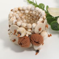 Statement Boho Velvet Fruit Multi-layer Beaded Bracelet Handmade for Women