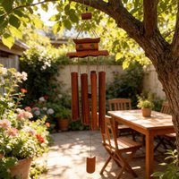 Wind Chime Handmade Garden Decoration Suitable for Porch, Patio, Outdoor Relaxing and Soothing Wind Chime for Home, Office, Temp