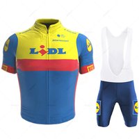 France LIDL Team 2023 New Cycling Jerseys Set Road Bicycle Clothing Suit Summer Cycling Clothes Off Road Mountain Bike Maillot