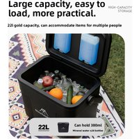 Mountainhiker 22L Black Knight Portable Refrigerator for Outdoor Camping Fishing - Household Food Preservation Car Storage Box