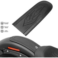 Black Rear Fender Bib Cover Motorcycle PU Leather Seat Pad For Harley Dyna Fat Bob Low Rider Super Wide Glide Street Bob 06-2017