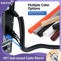 1-5m PET Braided Cable Sleeve 3-50mm | Self-Closed High Protection Insulated Wire Organizer