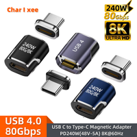 USB4.0 Thunderbolt4/3 Magnetic USB C To Type-C 240W 80Gbps Fast Charging Magnet Charge Converter Cable 8K@60Hz OTG USB C Adapter