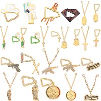 Baseball Street Style Baseball Cap Jesus Cross Chain Metal Hat Clip Metal Popular Cap Pendant Emblem Badge Party Jewelry Hat Pin