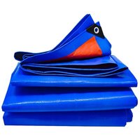 1pc Large Tarpaulin Heavy Duty Waterproof Cover Reinforced Sunshade Shelter for Outdoor Patio Yard Camping Activities