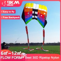9KM 6㎡~12㎡ Pilot Lifter Kite Large Parafoil Kite Line Laundry Kite Soft Inflatable 30D Ripstop Nylon with Bag for Kite Festival