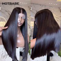 36 Inch Straight Human Hair Wigs Silky Straight 13×6 HD Lace Frontal Wig Brazilian Preplucked For Women 100% Human Hair Quality image 3