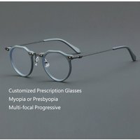 Customized Prescription Glasses Women Men Multi-Focal Progressive Photochromic Anti-Blue Light Myopia Hyperopia Lenses 5812