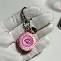 Gothic Demon Eye Keychain Resin Heart Shaped Buckle Halloween Charms Pendant Keyring Party Backpack Decor Jewelry Accessories