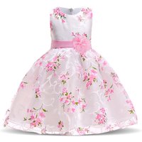 Kinder Sommerkleid für Mädchen Hochzeit Kostüm Blumendruck Geburtstag Prinzessin Party Kleider 2-10 Jahre Kinder Mädchen Kleidung
