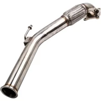 3" Outlet Stainless Steel Exhaust Muffler Decat Downpipe For VW Golf MK5 MK6 Audi A3 S3 Skoda Octavia Seat Leon Cupra R 2.0T
