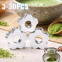 3-30PCS Matcha Sifter Cherry Blossom Stainless Steel Fine Strainer Food Grade Quick No Lumps Smooth Sieve for Tea Kitchen Gadget