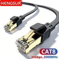 Gaming RJ45 Cable Cat8 40Gbps 2000MHz Lan Cord for PS5 Robot Router AI PC IPTV Ethernet Cable CAT8