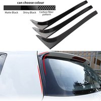 2PCS ABS Rear Window Side Spoiler Wing Trunk Trim Stickers For VW Golf MK7 GTD R 2014-2018 Exterior Styling Accessories