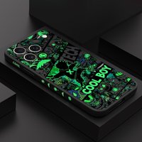Cool Guy Graffiti Phone Case For iPhone 17 16 16e 15 14 13 Air Plus Pro Max Mini Liquid Silicone Cover