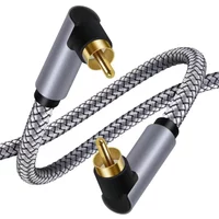 90 Degree Digital Audio Coaxial Cable 75Ω Rca to Rca Male Stereo Cable Speaker Hifi SPDIF Cord for Sound Bar CD DVD AV TV
