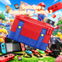Cute Soft Shell Carrying Case for Nintendo Switch 2 Switch OLED, Waterproof Oxford Travel Messenger Bag for Console Dock JoyCons