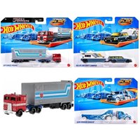 Original Hot Wheels Car Track Fleet Transformers 1/64 Diecast Boys Toys Optimus Prime Volvo 240 Drift Camper Semi Rodger Dodger