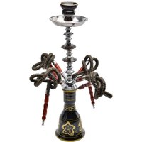 Shisha Full Set 4 Hoses With Ceramic Sheesha Bowl Hookah Metal Charcoal Tongs Chicha Narguile Smoke Accessories