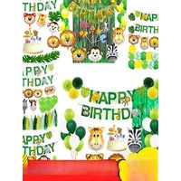 een Jungle Animal Theme Birthday Par Decoration Children's Cake Decor Forest System Festive Supplies General Holiday Use