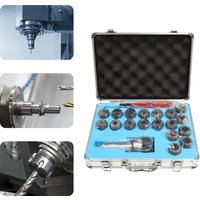 ER32 MT3 Milling Machine Collet Chuck Set W/18Pcs Spanner&BOX Aluminum Alloy Spring Steel